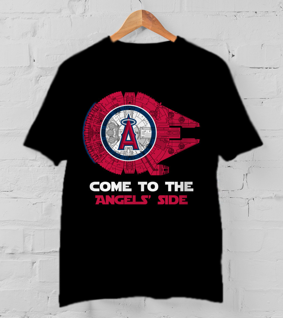 Come To The Angels' Side - Los Angeles Angels Millennium Falcon T-Shirt
