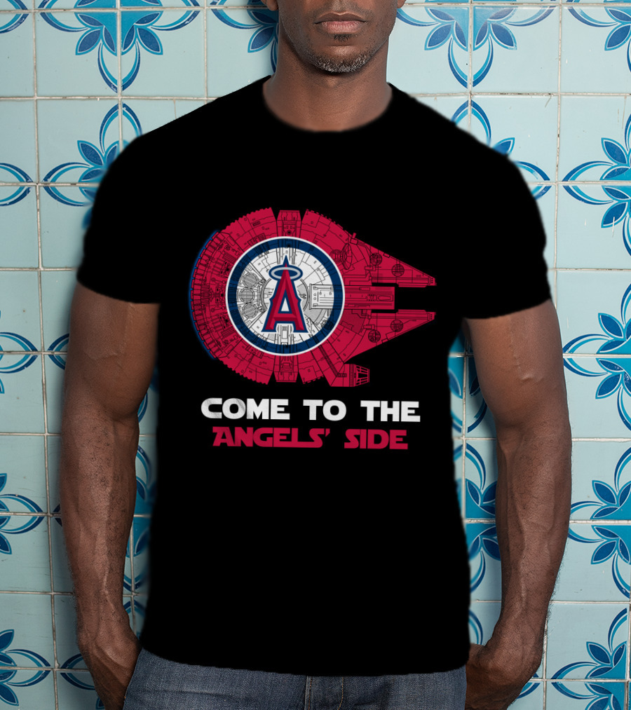 Come To The Angels' Side - Los Angeles Angels Millennium Falcon T-Shirt