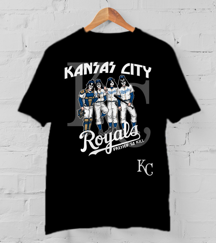 KISS Kansas City Royals Dressed To Kill KC T-Shirt