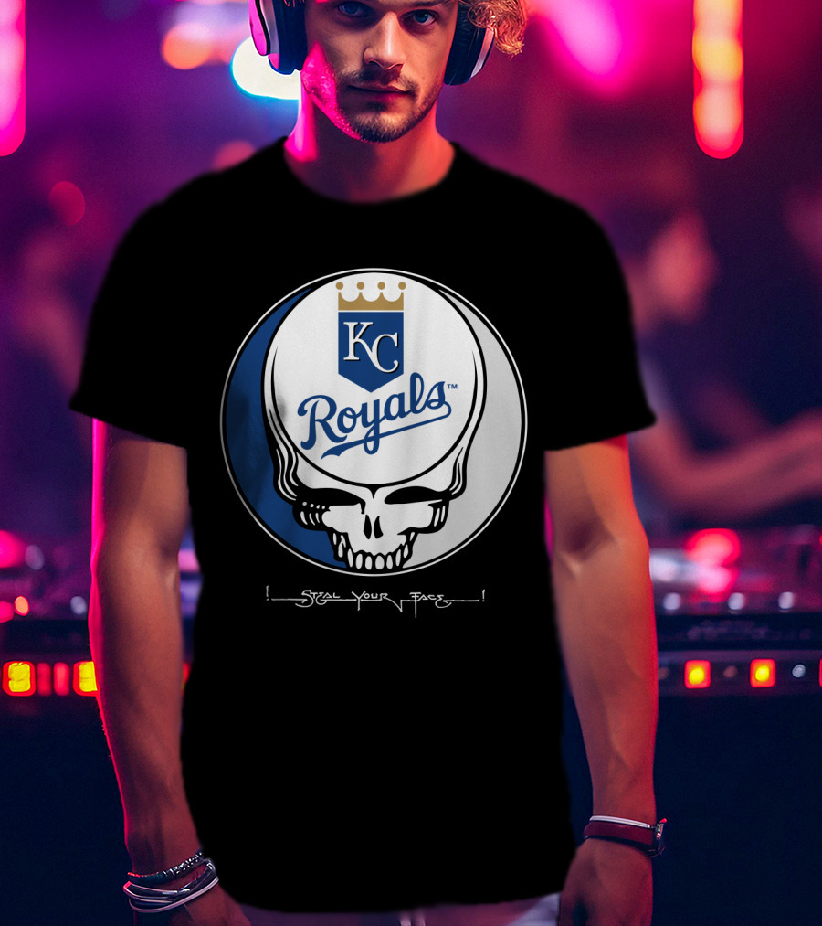 GRATEFUL DEAD Steal Your Face KC Royals T-Shirt