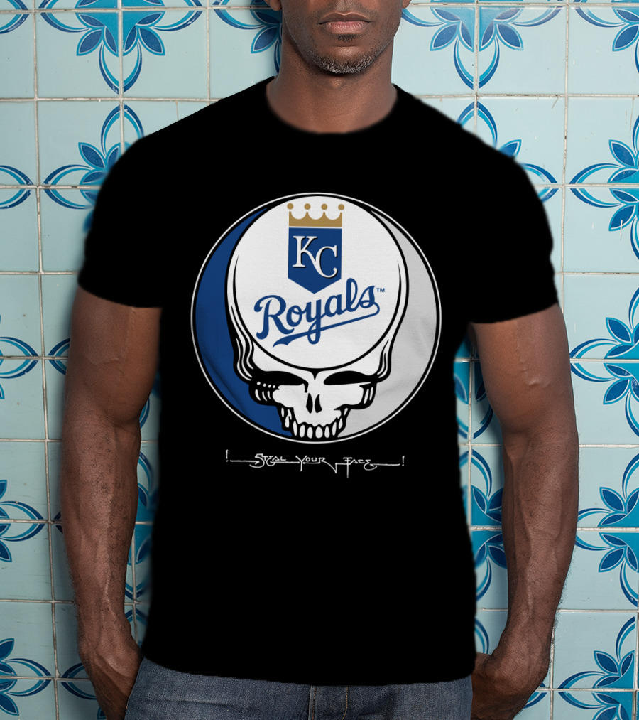 GRATEFUL DEAD Steal Your Face KC Royals T-Shirt
