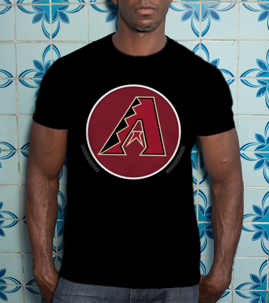 Arizona Diamondbacks Red And Black Logo With Star T-Shirt