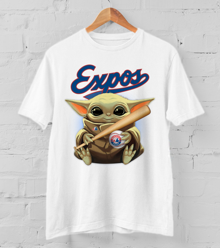 Expos Baseball Baby Yoda Montreal T-Shirt