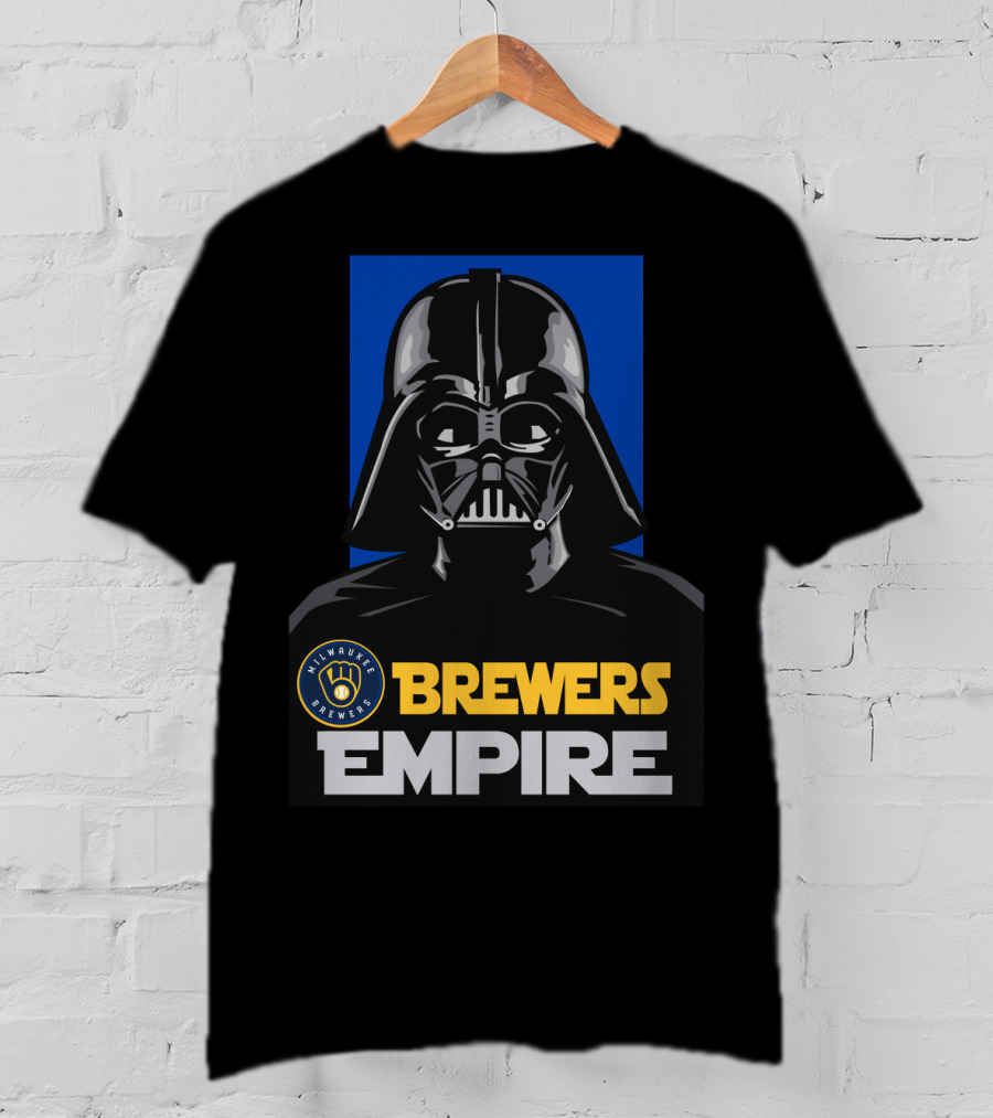 Milwaukee Brewers Empire Darth Vader Crossover Fan T-Shirt