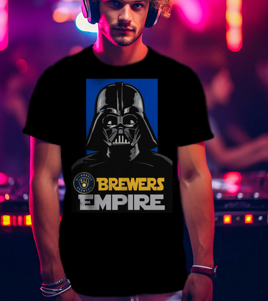 Milwaukee Brewers Empire Darth Vader Crossover Fan T-Shirt