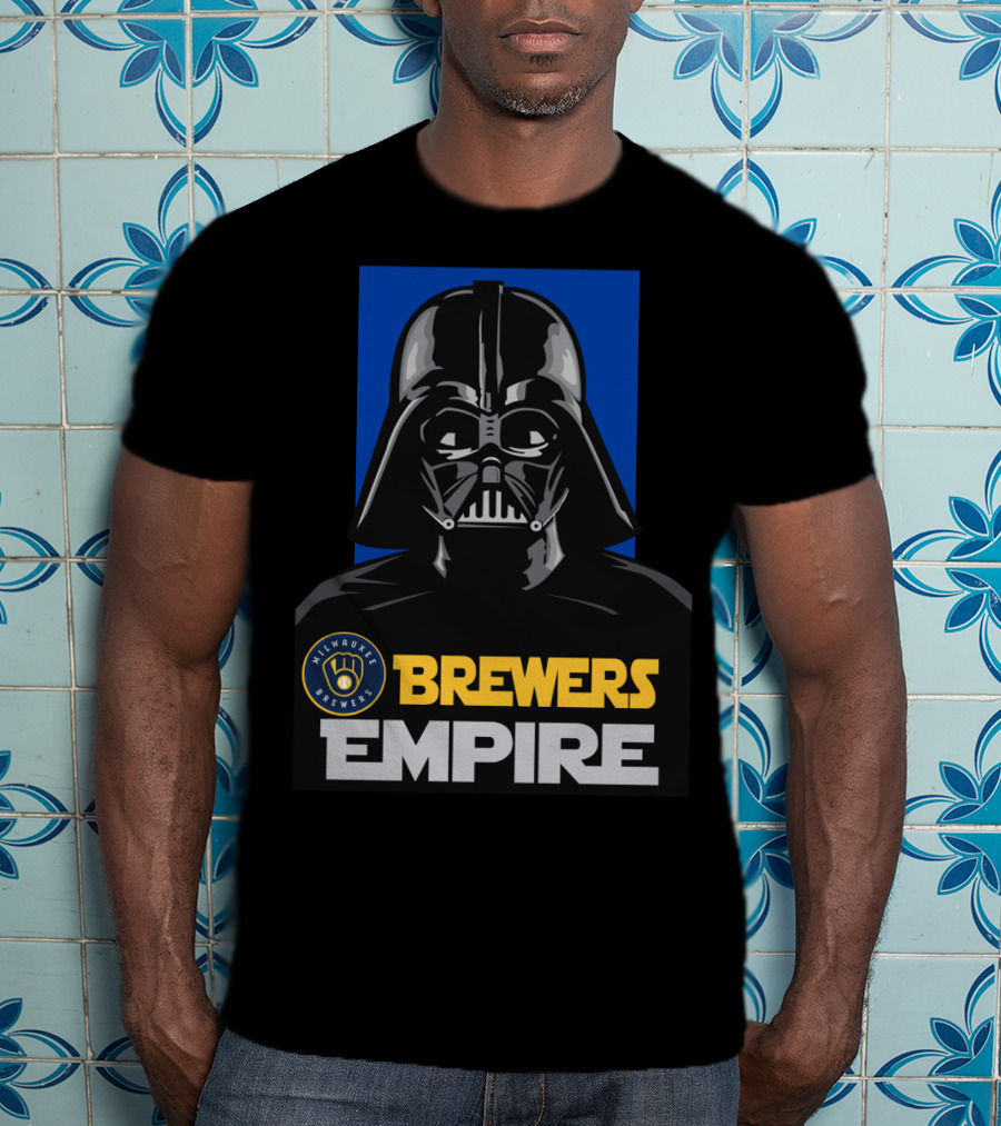 Milwaukee Brewers Empire Darth Vader Crossover Fan T-Shirt