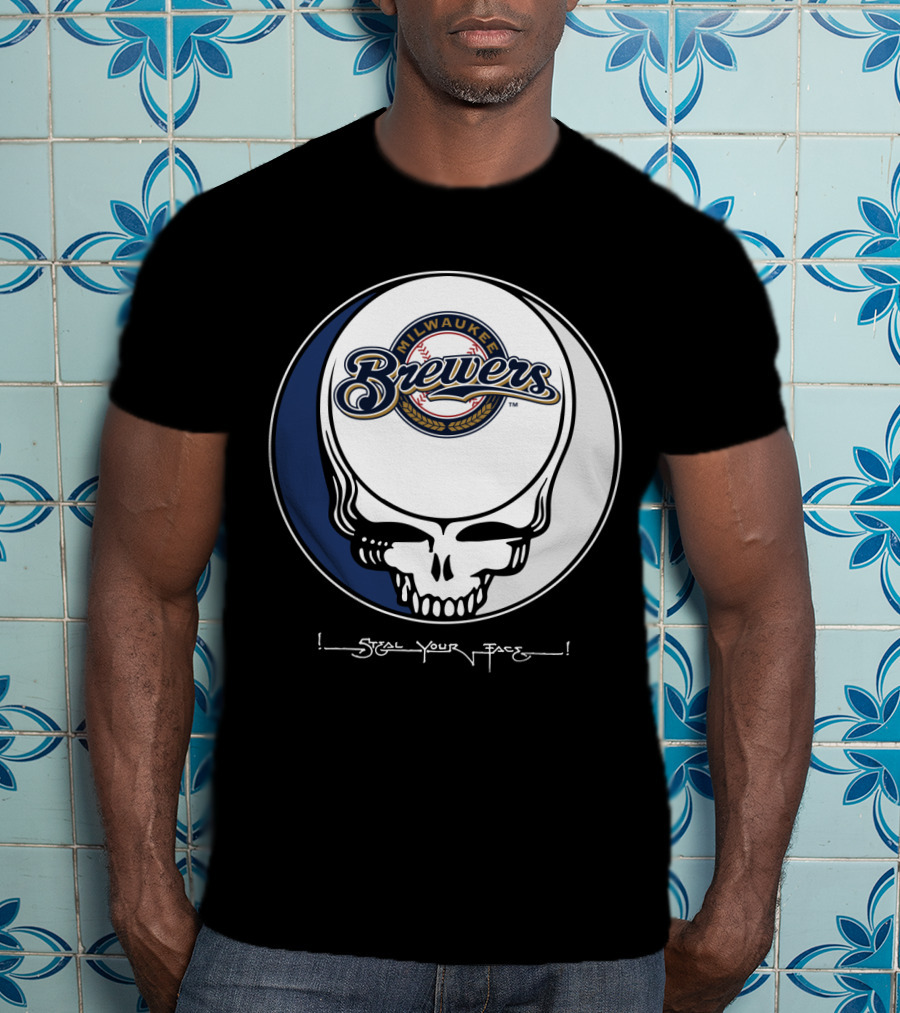 Milwaukee Brewers Steal Your Face Grateful Dead T-Shirt