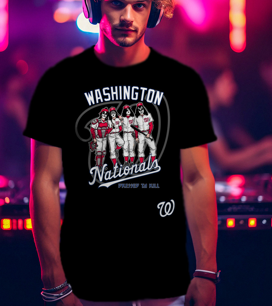 Washington Nationals KISS Dressed To Kill Baseball Edition T-Shirt
