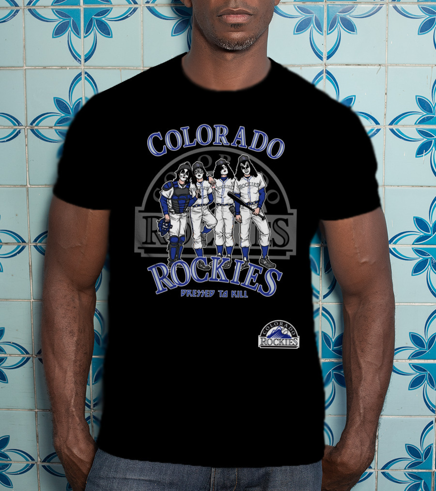 Colorado Rockies KISS Dressed To Kill Baseball T-Shirt
