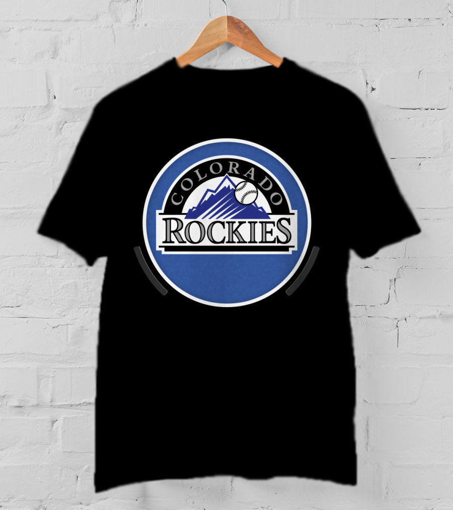 Colorado Rockies Logo Baseball Mountain T-Shirt