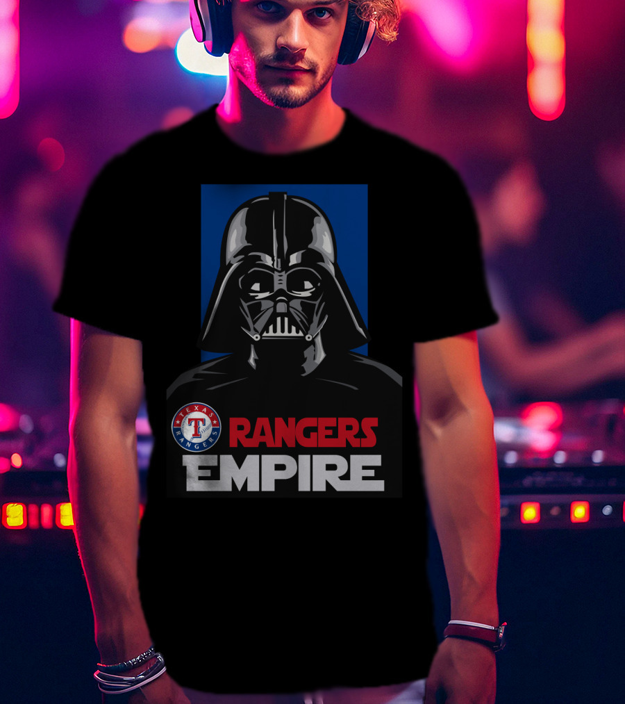Texas Rangers Empire Darth Vader Iconic Crossover T-Shirt