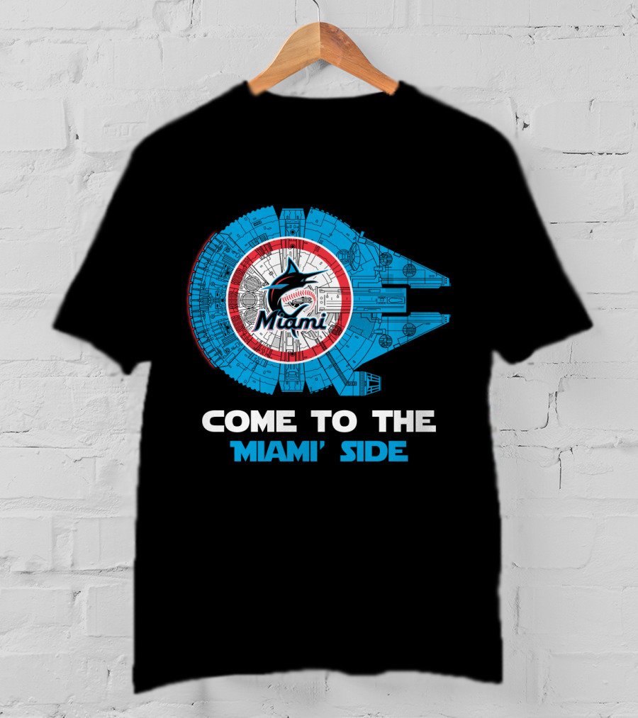 Miami Marlins Come To The Miami Side Millennium Falcon T-Shirt