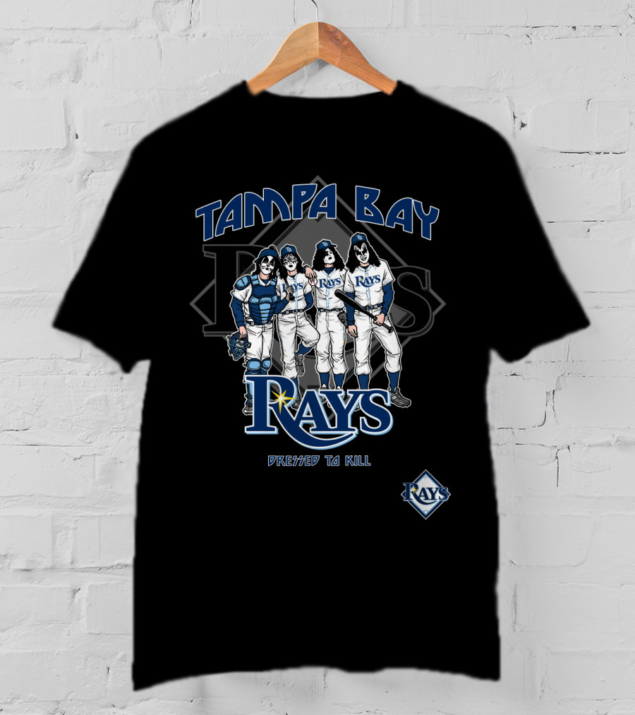 Tampa Bay Rays KISS Dressed To Kill Baseball Crossover T-Shirt