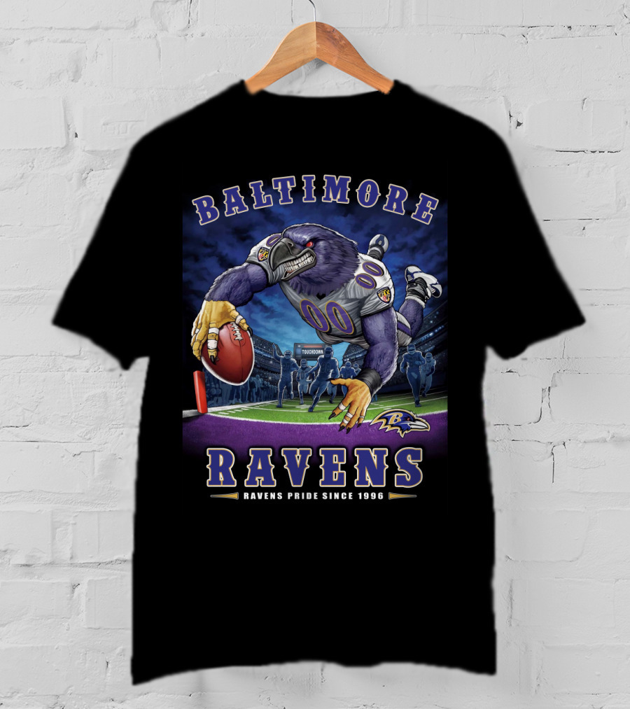 Baltimore Ravens Pride End Zone Football Since 1996 T-Shirt