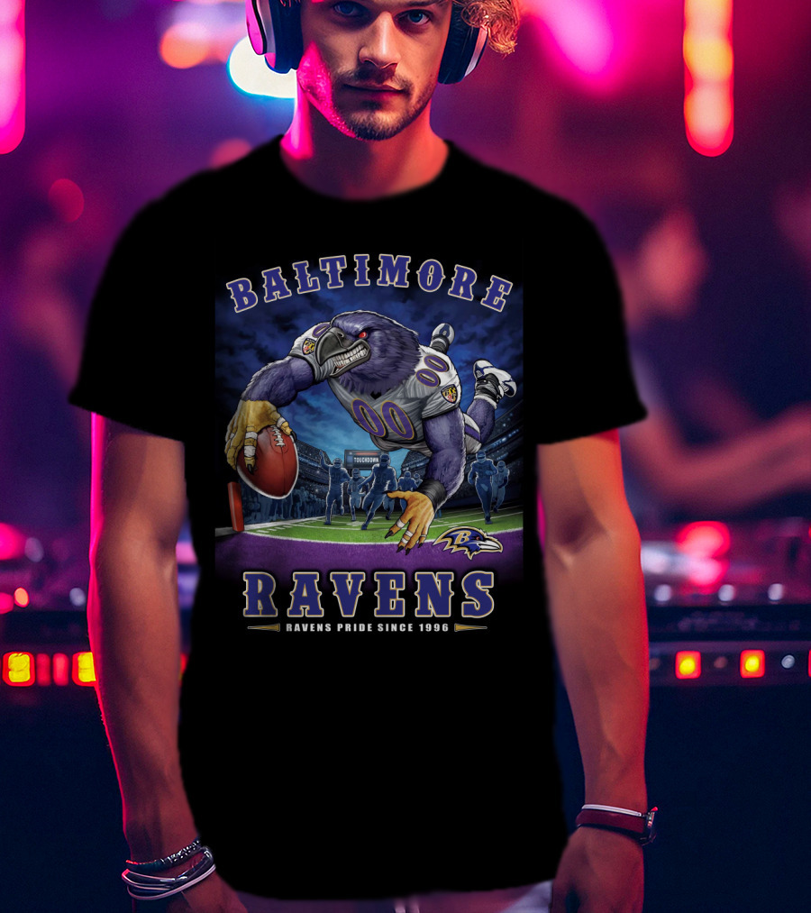 Baltimore Ravens Pride End Zone Football Since 1996 T-Shirt