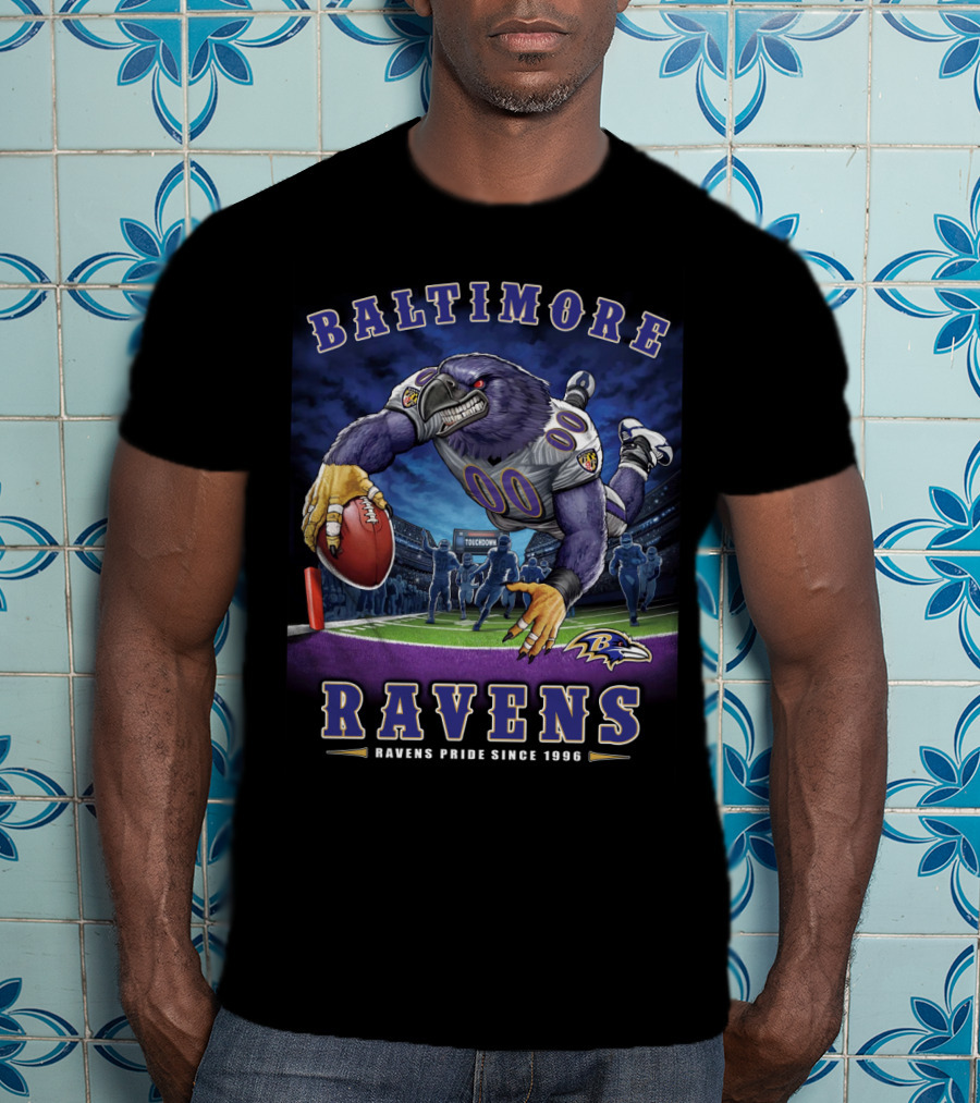 Baltimore Ravens Pride End Zone Football Since 1996 T-Shirt