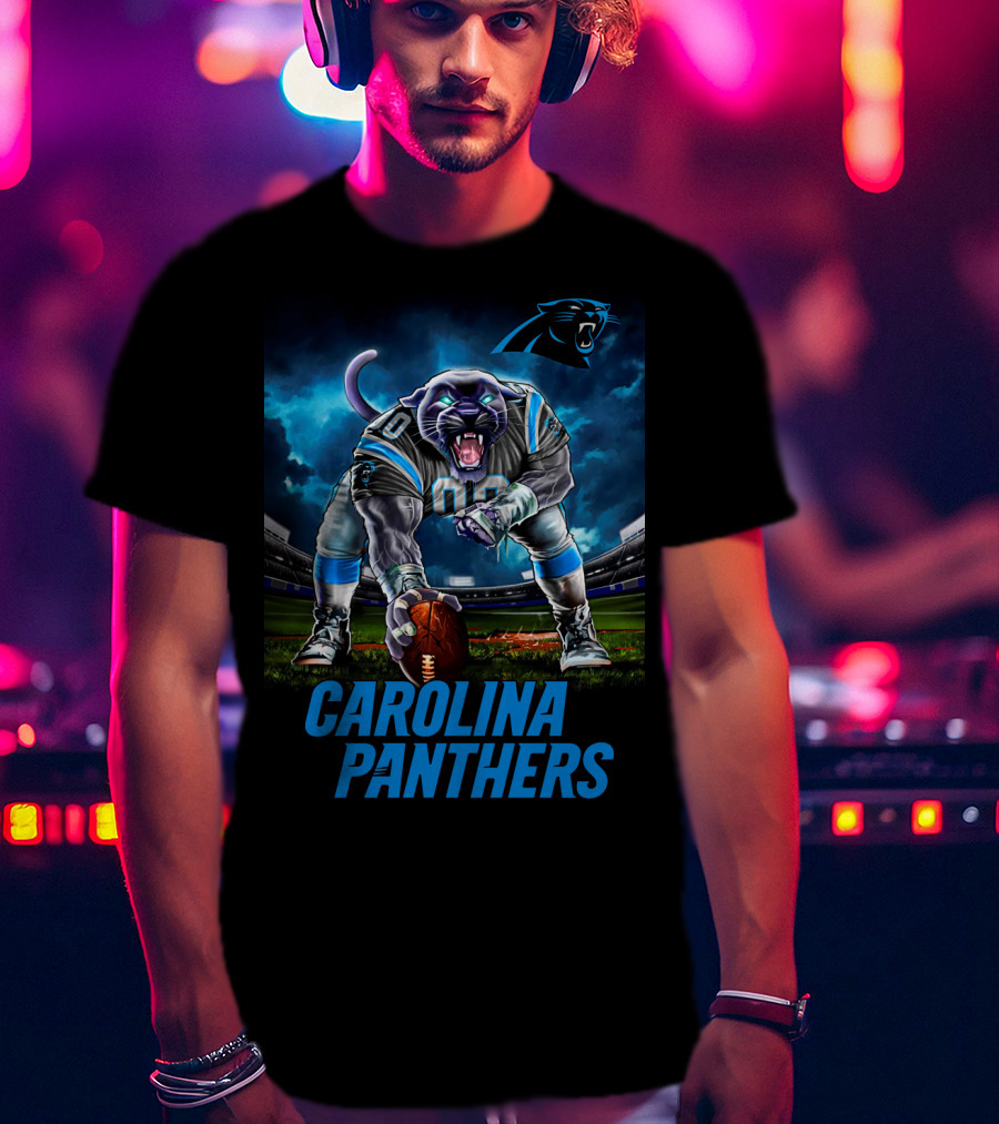 Carolina Panthers 3 Point Stance Nfl Stadium Panther T-Shirt