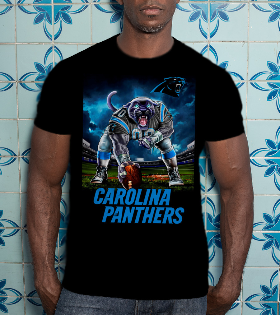 Carolina Panthers 3 Point Stance Nfl Stadium Panther T-Shirt