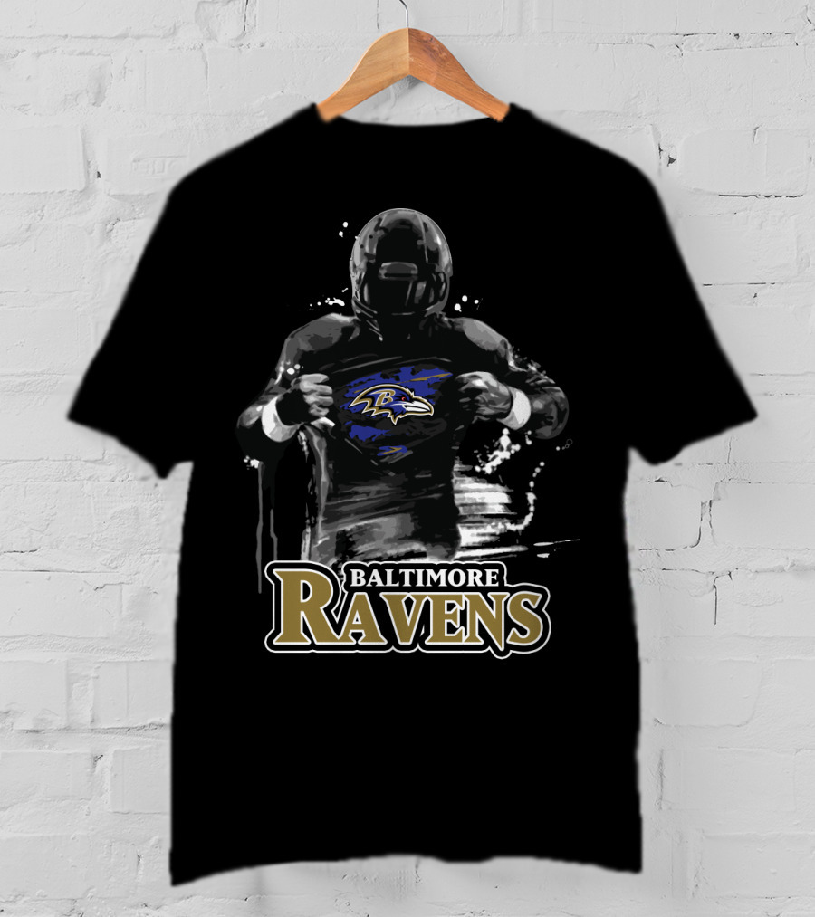 Baltimore Ravens Superhero Football Player T-Shirt