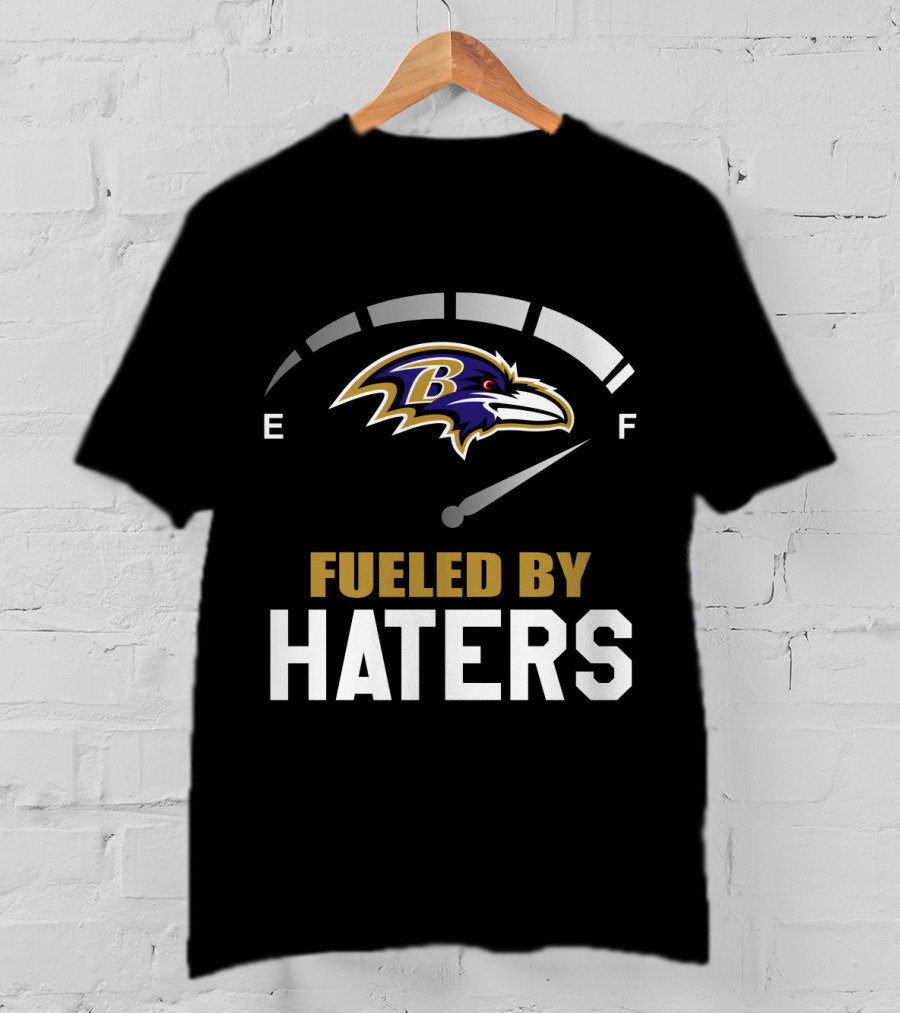 Fueled By Haters Baltimore Ravens Logo Fuel Gauge T-Shirt