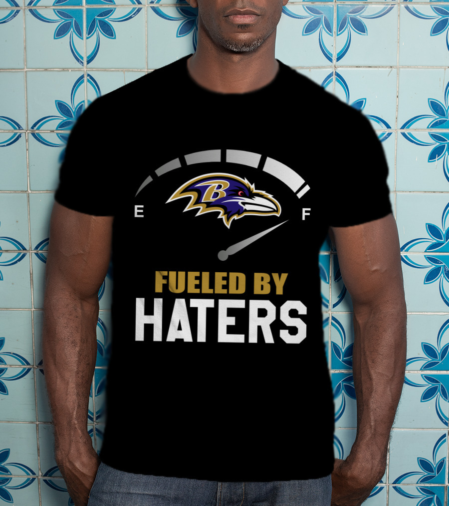 Fueled By Haters Baltimore Ravens Logo Fuel Gauge T-Shirt