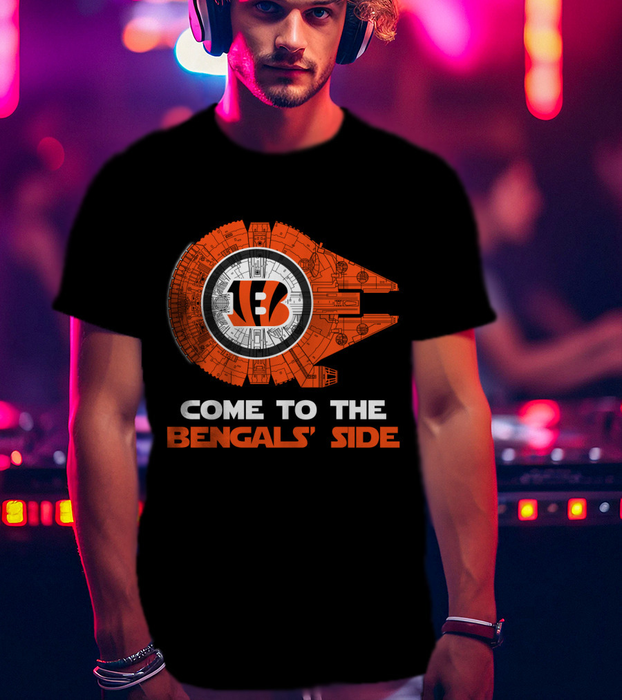 Come To The Bengals' Side Cincinnati Millennium Falcon T-Shirt