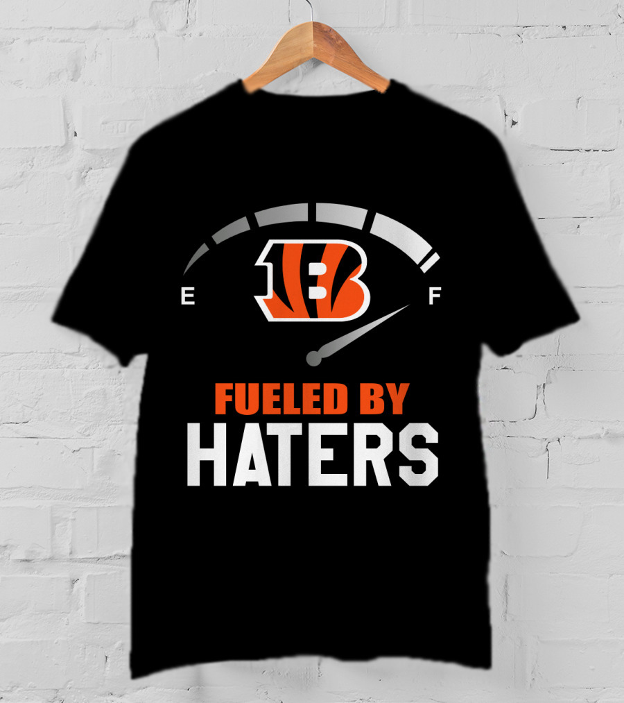 Cincinnati Bengals Fueled By Haters Gas Gauge T-Shirt
