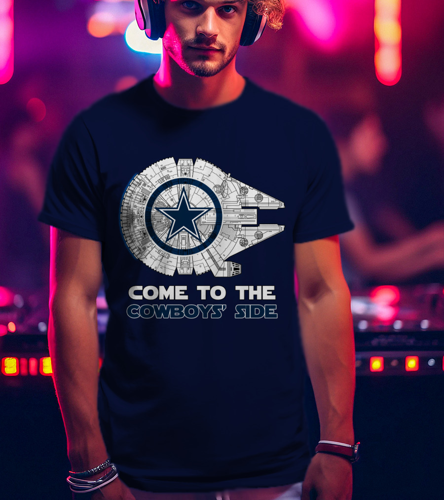 Come To The Cowboys' Side Millennium Falcon Star Cowboys T-Shirt