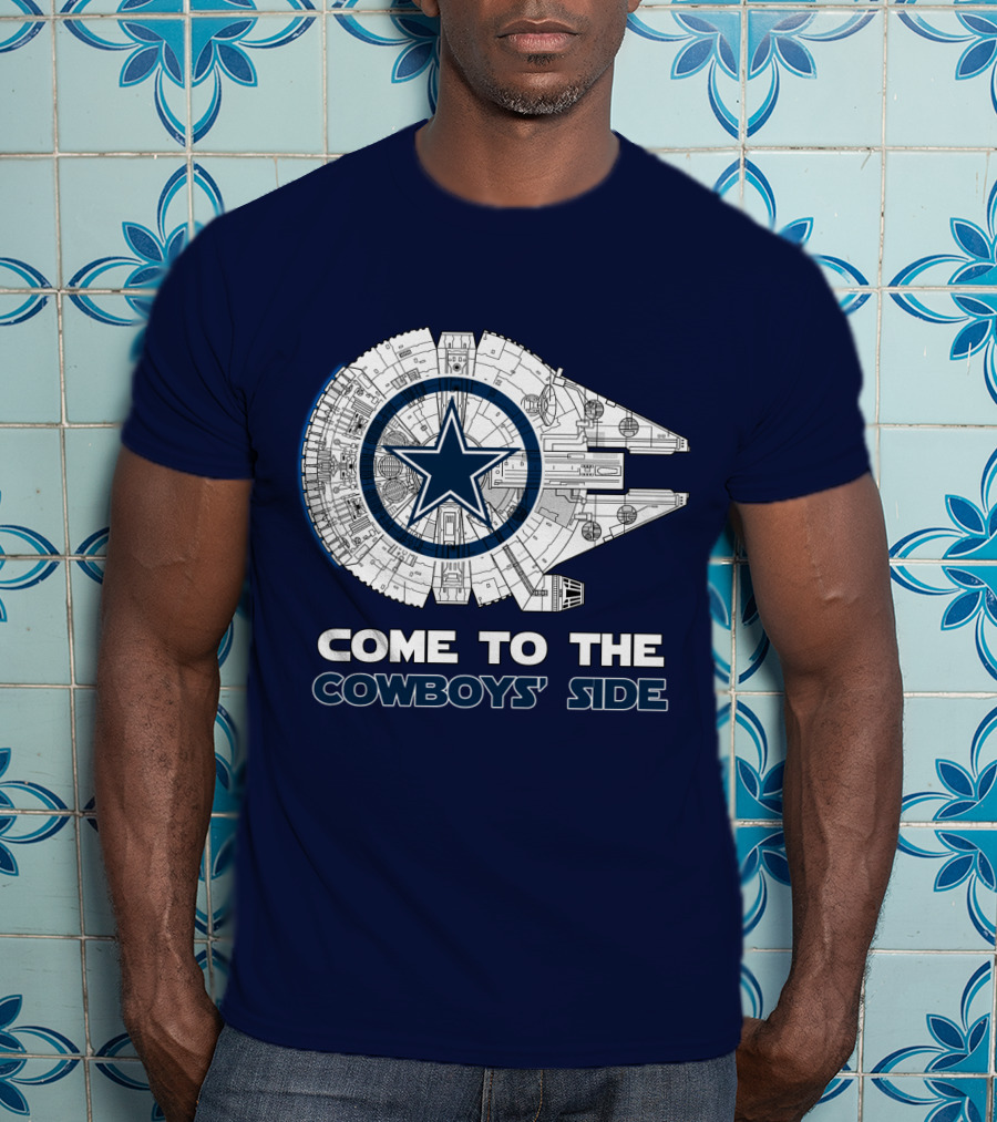 Come To The Cowboys' Side Millennium Falcon Star Cowboys T-Shirt