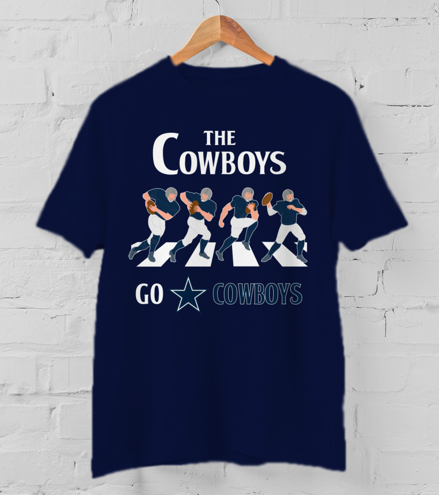 The Cowboys Go Cowboys Star Football Players Crossing T-Shirt