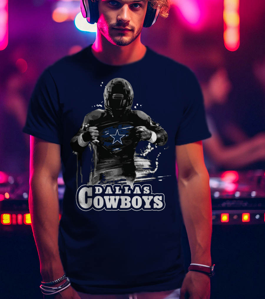 Dallas Cowboys Superhero Star Icon Football Player T-Shirt