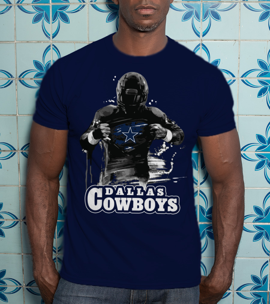 Dallas Cowboys Superhero Star Icon Football Player T-Shirt