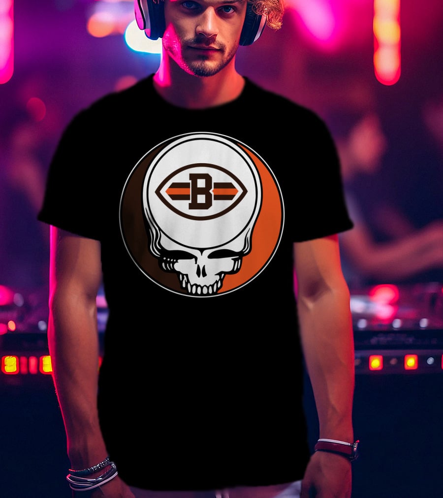 Grateful Dead Cleveland Browns Skull T-Shirt