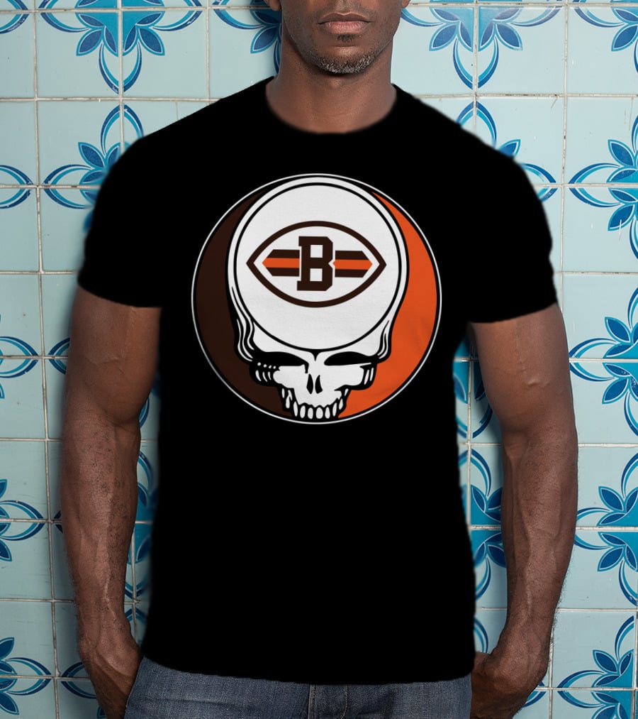 Grateful Dead Cleveland Browns Skull T-Shirt