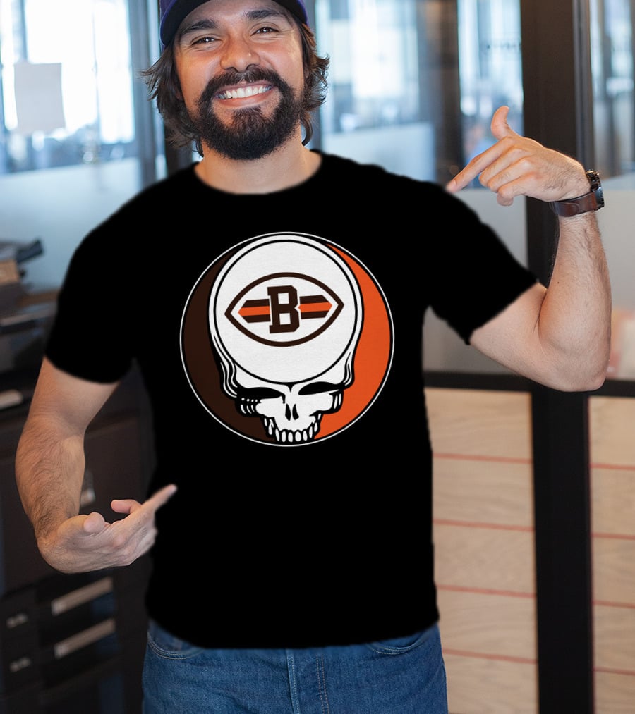 Grateful Dead Cleveland Browns Skull T-Shirt