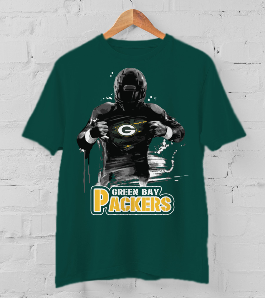 Green Bay Packers Superhero Football Player Iconic Team T-Shirt