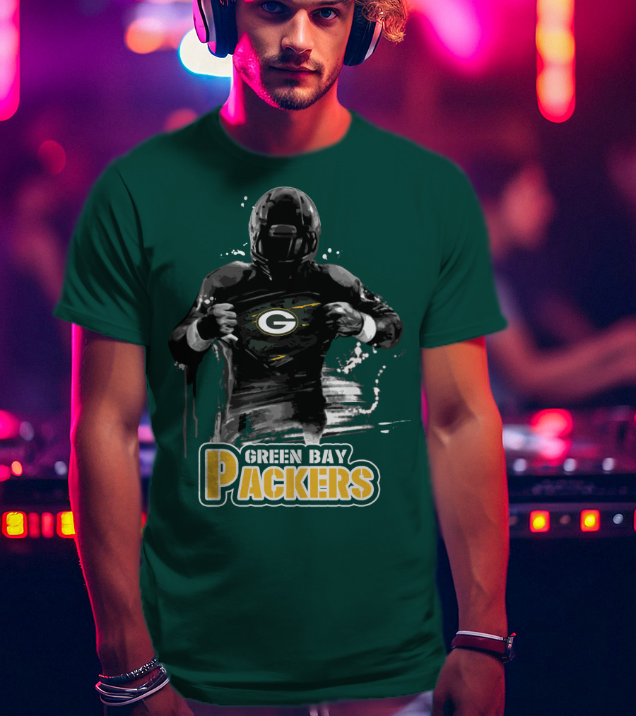 Green Bay Packers Superhero Football Player Iconic Team T-Shirt