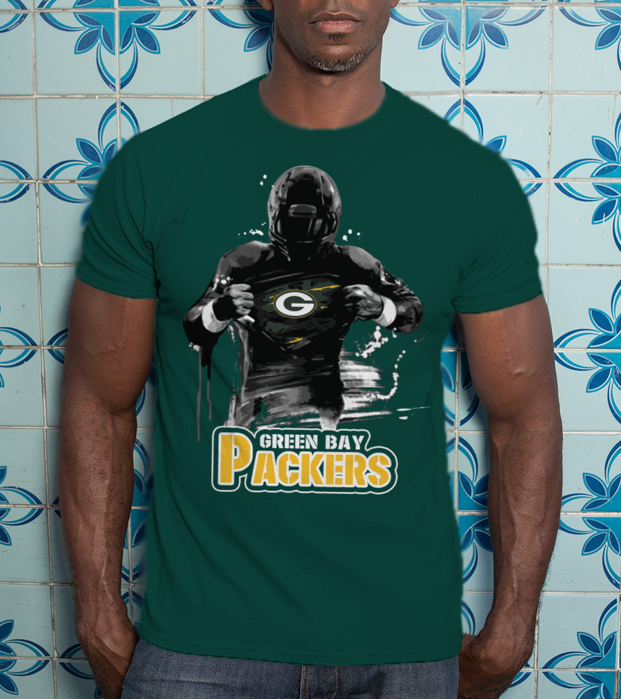 Green Bay Packers Superhero Football Player Iconic Team T-Shirt