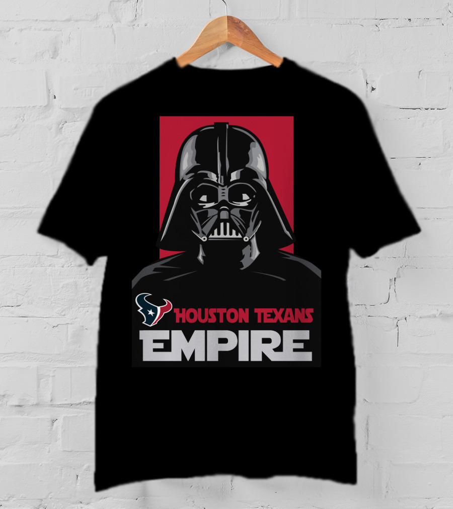 Houston Texans Empire Darth Vader Star Wars Crossover Fan Gear T-Shirt