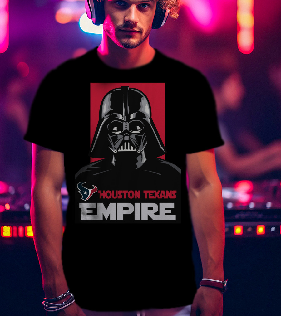 Houston Texans Empire Darth Vader Star Wars Crossover Fan Gear T-Shirt