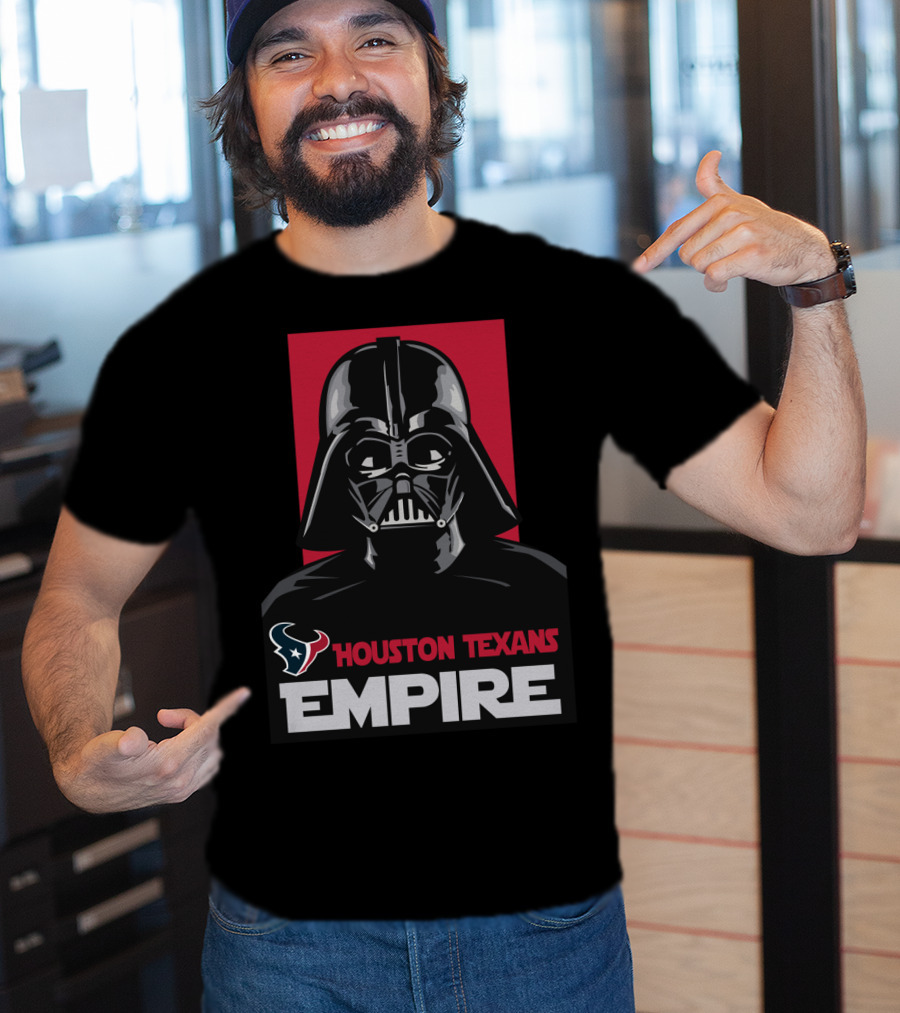 Houston Texans Empire Darth Vader Star Wars Crossover Fan Gear T-Shirt