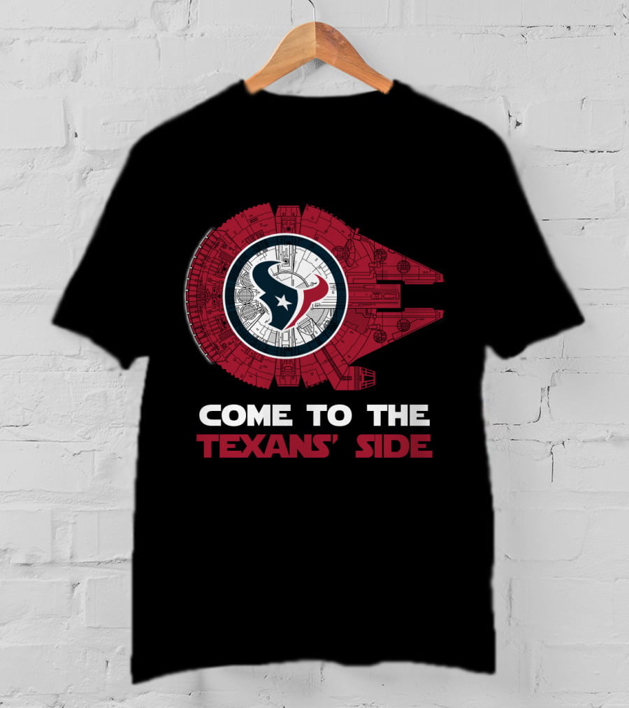Come To The Texans' Side Houston Texans Millennium Falcon T-Shirt