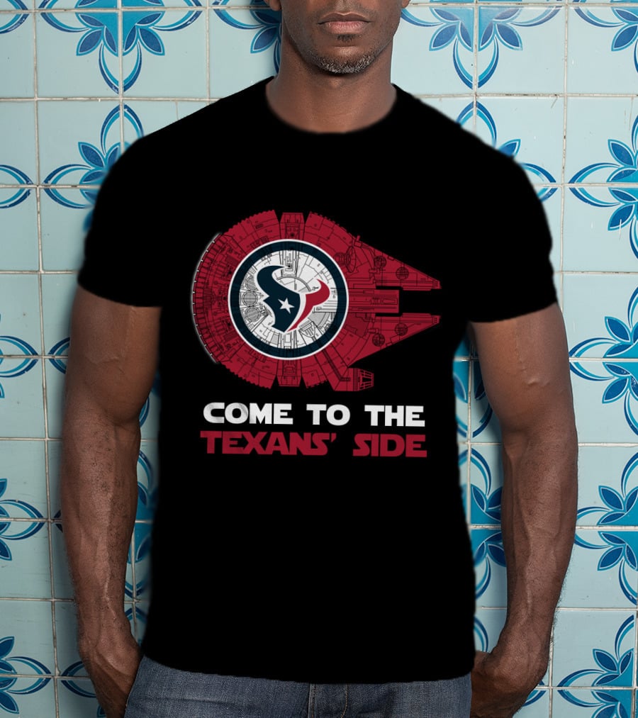 Come To The Texans' Side Houston Texans Millennium Falcon T-Shirt