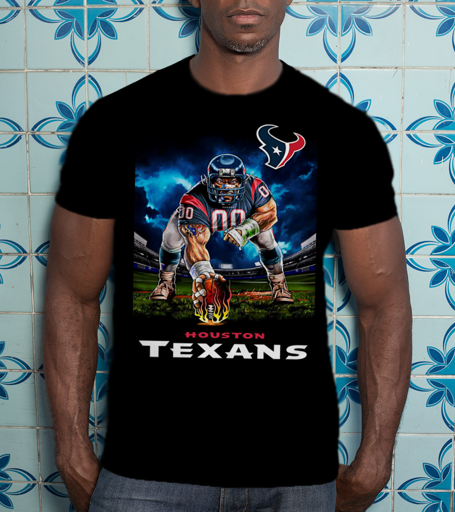 Houston Texans Football 3 Point Stance Nfl Stadium Team Spirit T-Shirt