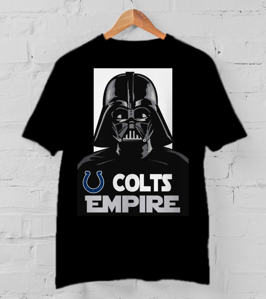 Colts Empire Darth Vader Indianapolis Nfl Football Team Star Wars Crossover T-Shirt