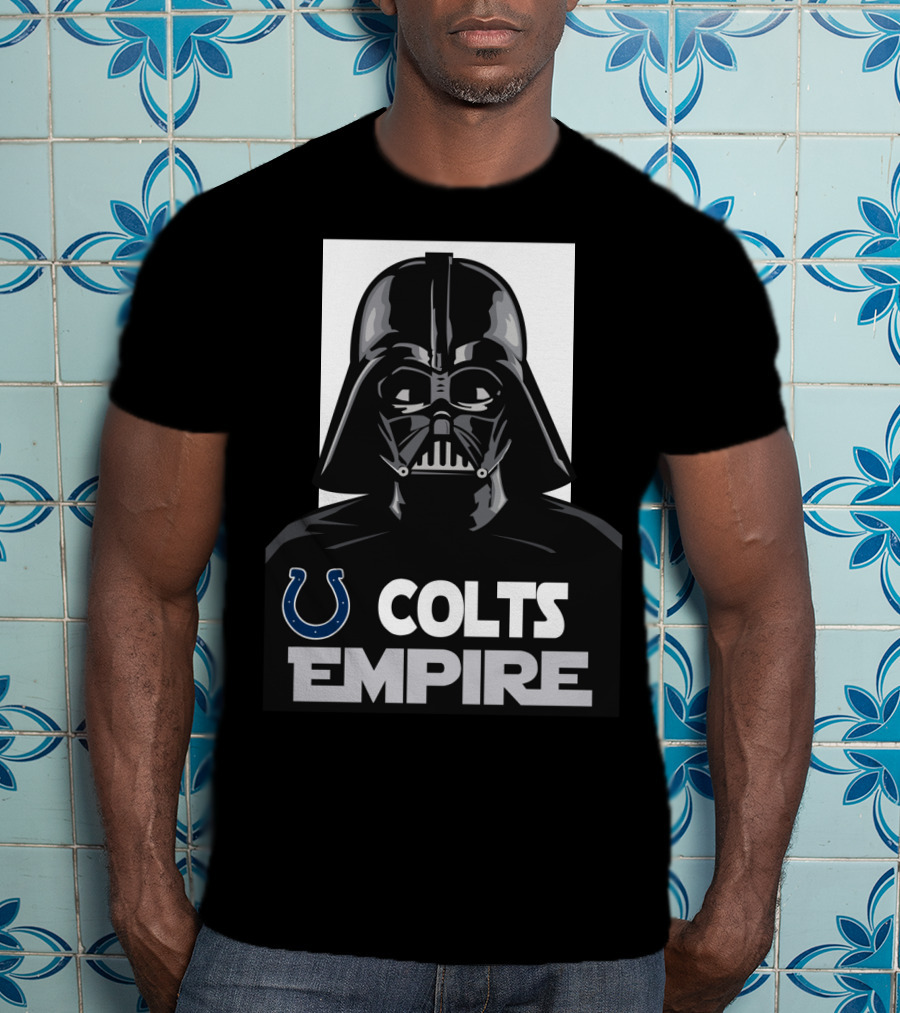 Colts Empire Darth Vader Indianapolis Nfl Football Team Star Wars Crossover T-Shirt