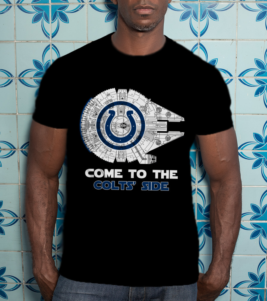 Come To The Colts' Side Millennium Falcon Indianapolis Colts T-Shirt