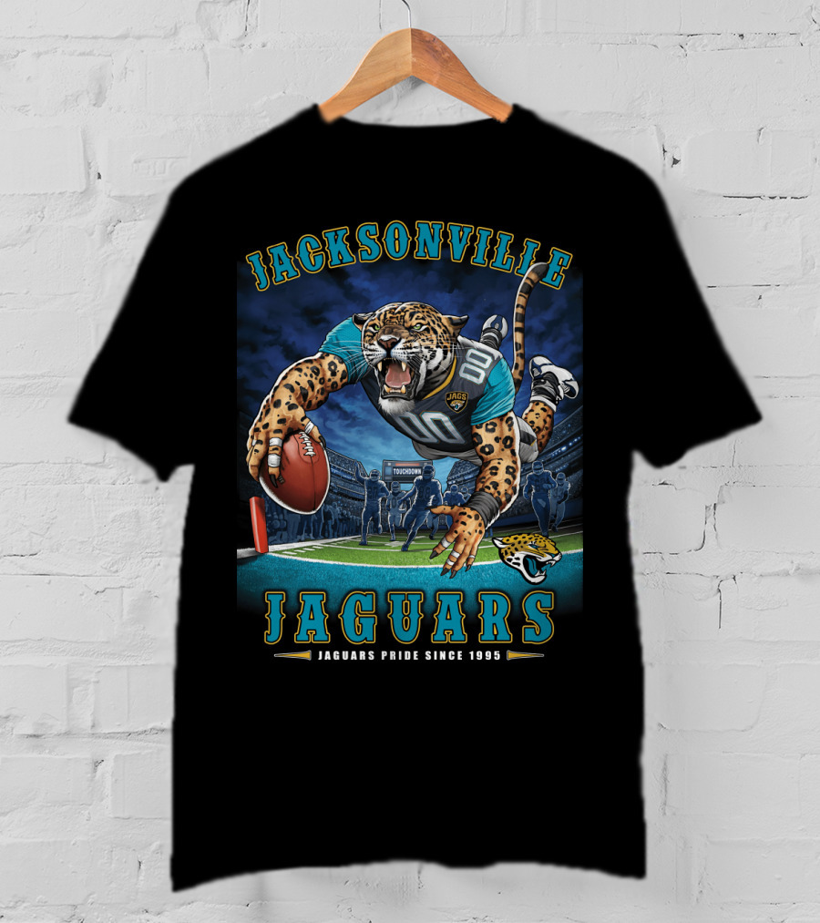 Jacksonville Jaguars Pride Since 1995 End Zone Nfl Touchdown T-Shirt