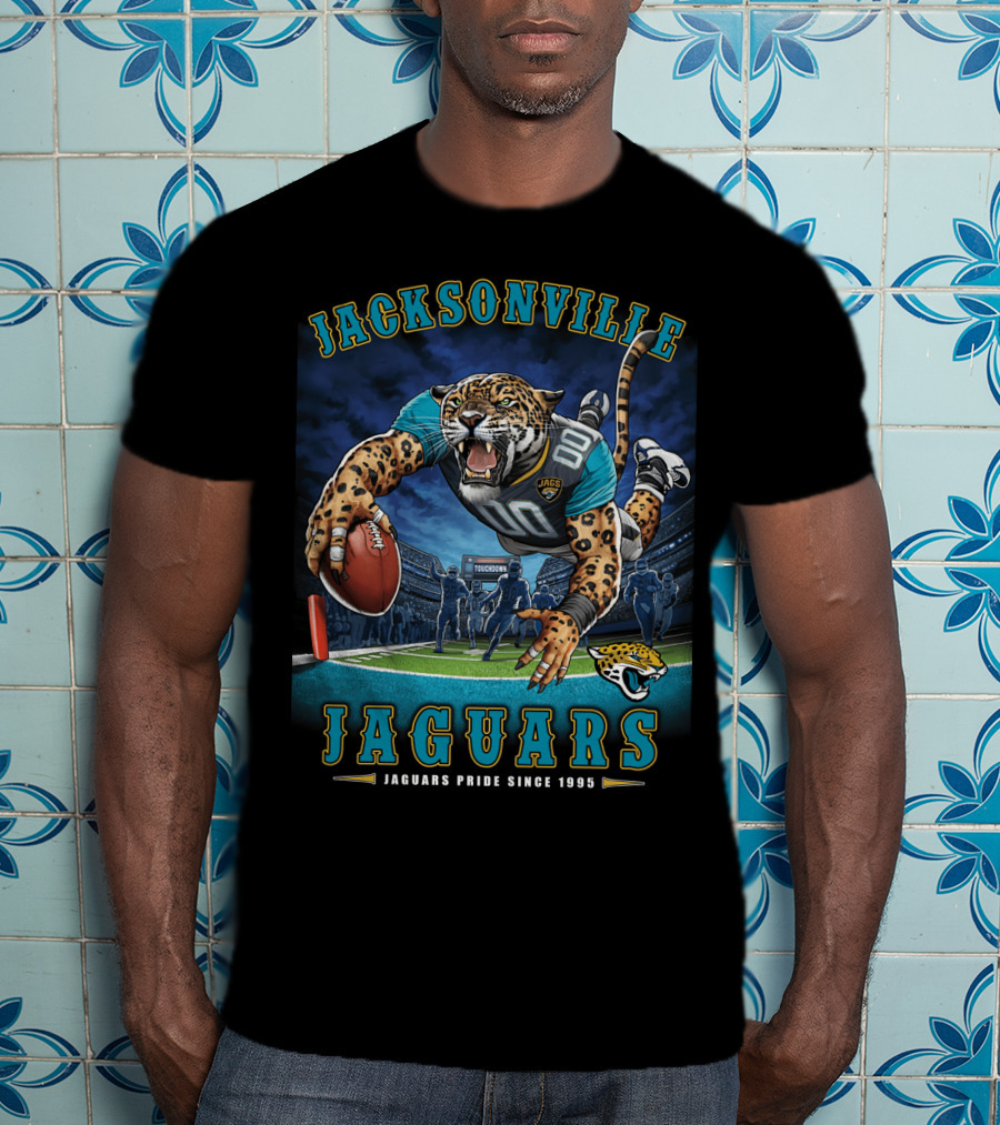 Jacksonville Jaguars Pride Since 1995 End Zone Nfl Touchdown T-Shirt