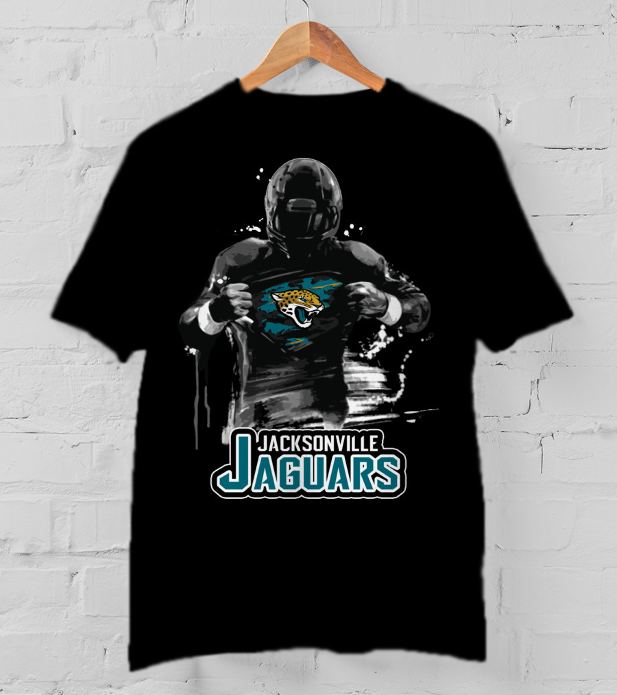 Jacksonville Jaguars Nfl Football Player In Action T-Shirt